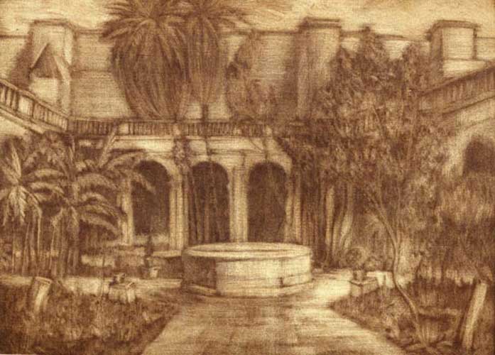 Cloister of the Cathedral of Almería- (pencil way) -