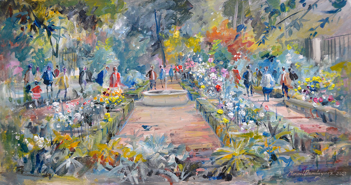 Botanical Garden of Madrid. oil painting 26