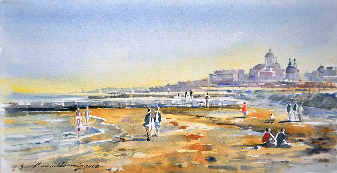 Watercolor Lido. Venice. 31