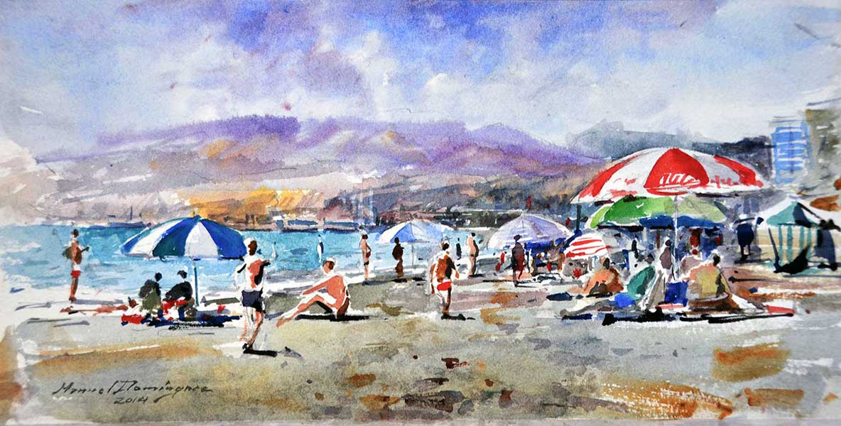 Beach of Almería. Watercolor 32 