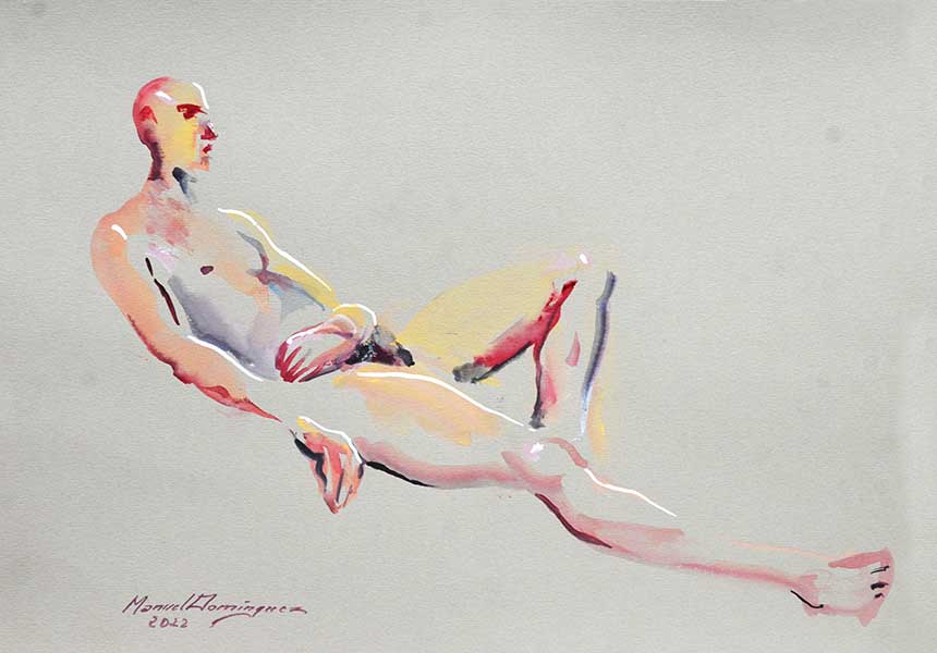 Watercolor. nude 45