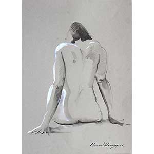 Desnudo femenino al pastel