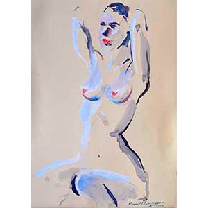 Desnudo femenino a sepia