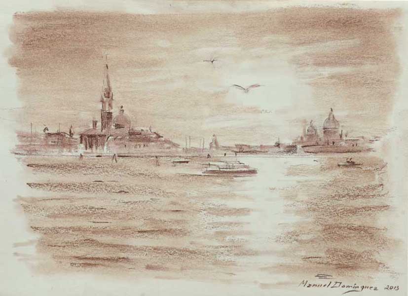 Venice- Drawing by Manuel Domínguez