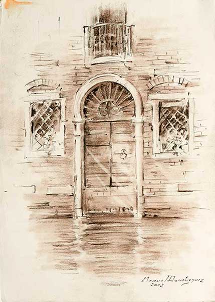 Venice. Drawing by Manuel Dimínguez Domínguez