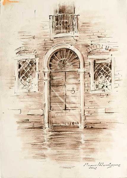 Venice. Drawing by Manuel Dimínguez Domínguez