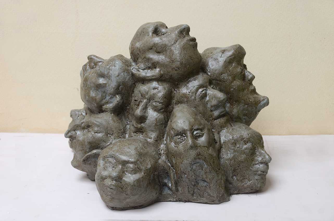 Bronze sculpture by Manuel Domínguez- Stones