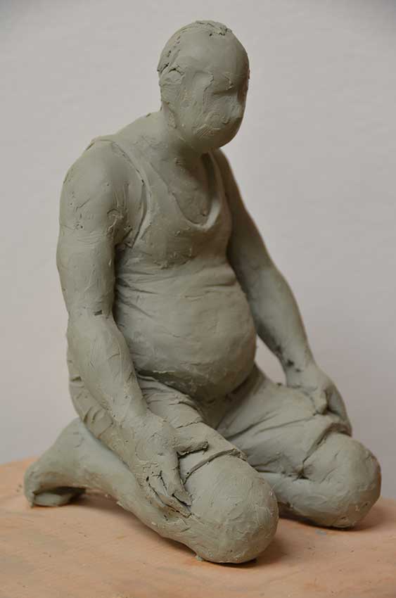 The Supplication. Bronze sculpture by Manuel Domínguez