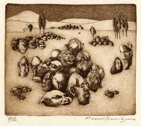 Desierto- grabado de Manuel Domínguez