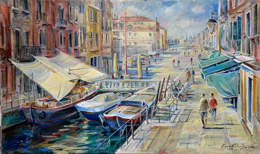 Venecia-oleo de manuel dominguez