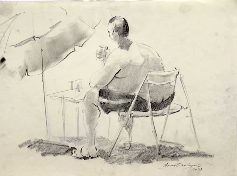 Sketches on the beach