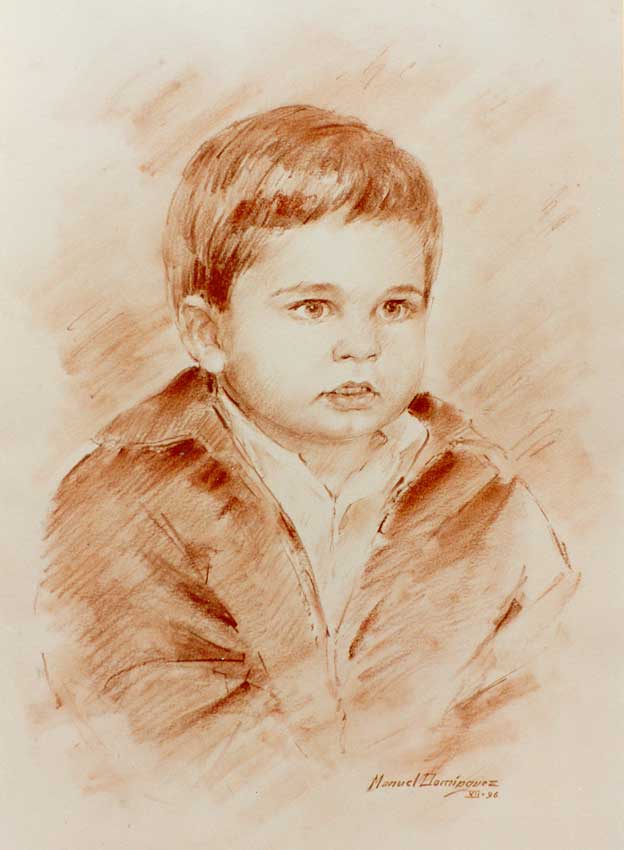 Sepia portrait of the painter Manuel Domínguez 13