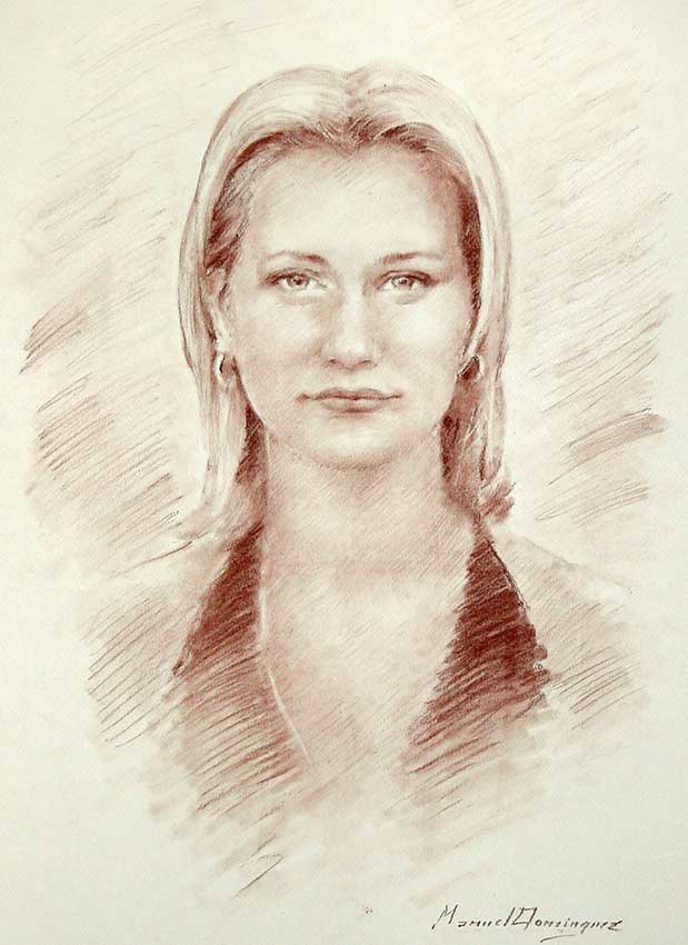 portrait. sepia drawing 17