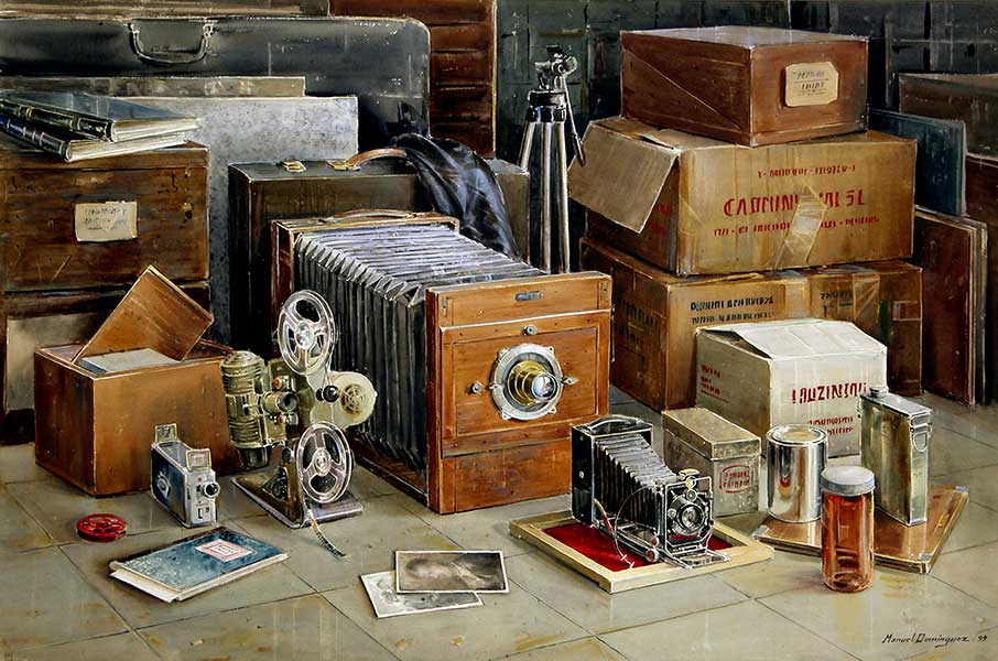 Watercolor by Manuel Domínguez-The photographer's studio