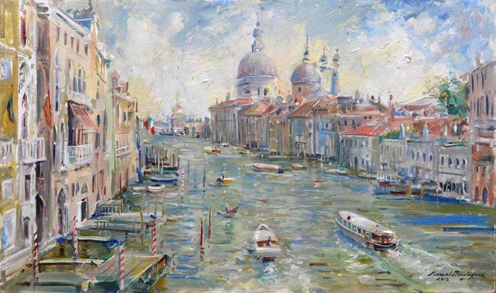  The Grand Canal in Venice, oil painting by Manuel Domínguez