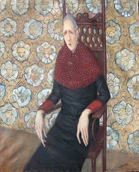 La anciana, pintura al óleo de Manuel Domínguez