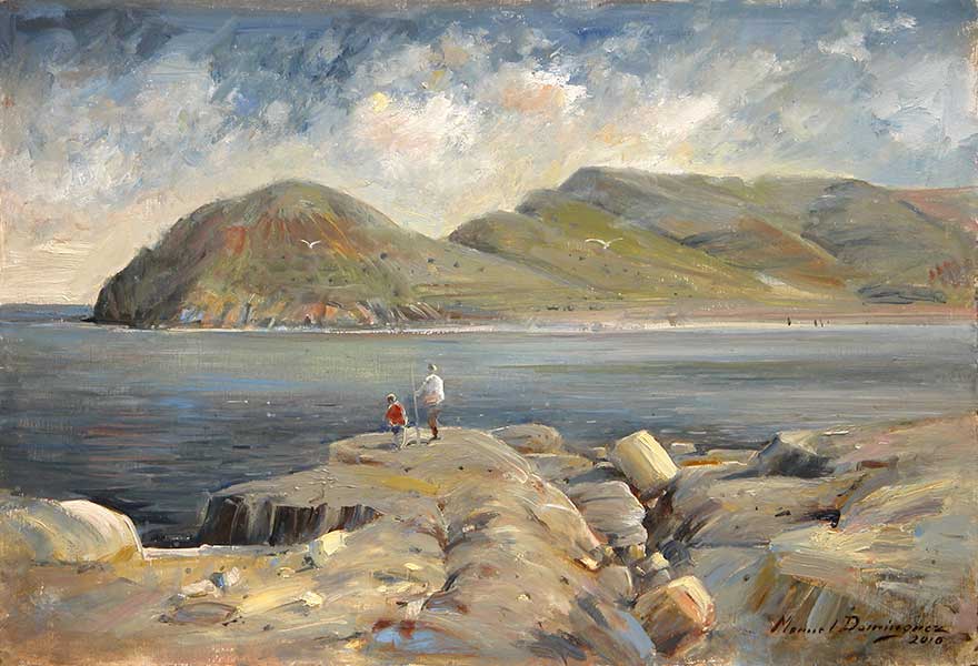  The beach of Rodalquilar, oil painting by Manuel Domínguez