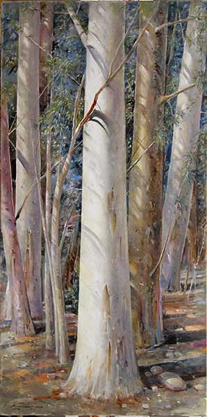  The Eucalyptus Forest, oil painting by Manuel Domínguez